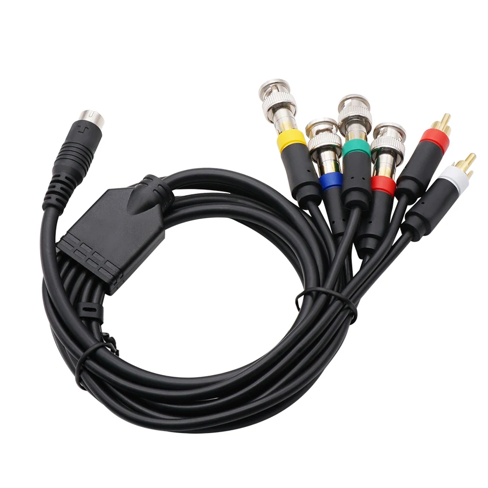 1.8m Saturn RGB/RGBS RCA Component Cable AV cable for SEGA Saturn