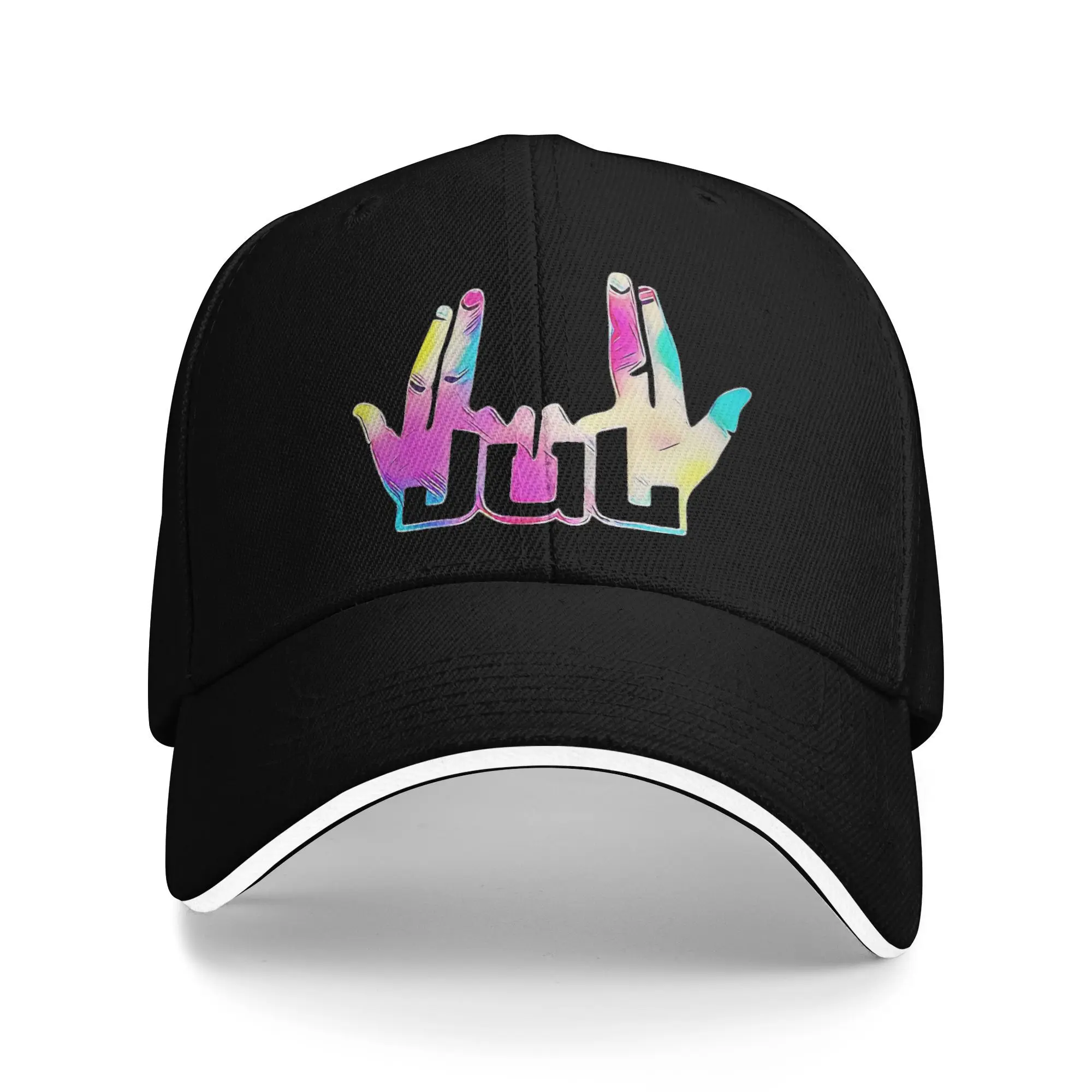 

Logo JUL Baseball Caps Casual Rapper Sandwich Cap Unisex Adjustable Caps Hat Travel Gift