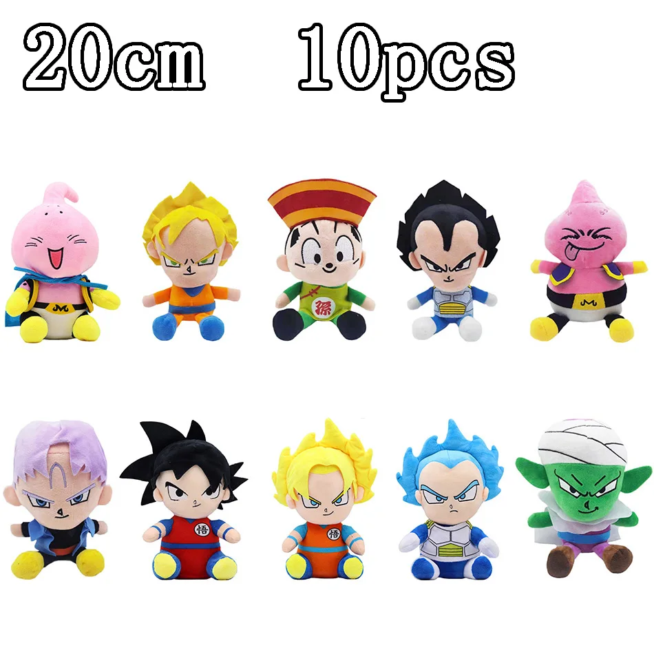 Bandai 20 cm Dragon Ball Japan Anime Plüsch Spielzeug Super Saiyajin Goku Vegeta Picollo Trunks Gohan Cartoon Figur Gefüllte Puppen Kind geschenke 4