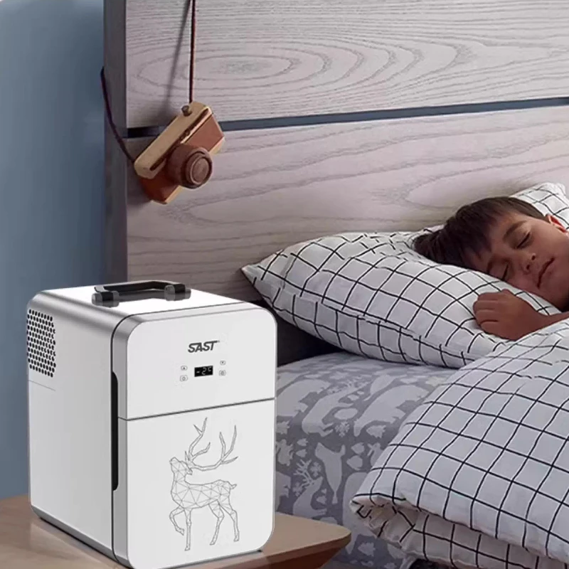 ‌ Mini refrigerador compacto de 20L para uso doméstico/coche en el dormitorio - Mini refrigerador ultrasilencioso de ahorro de energía con pantalla digital inteligente y congelación de modo dual