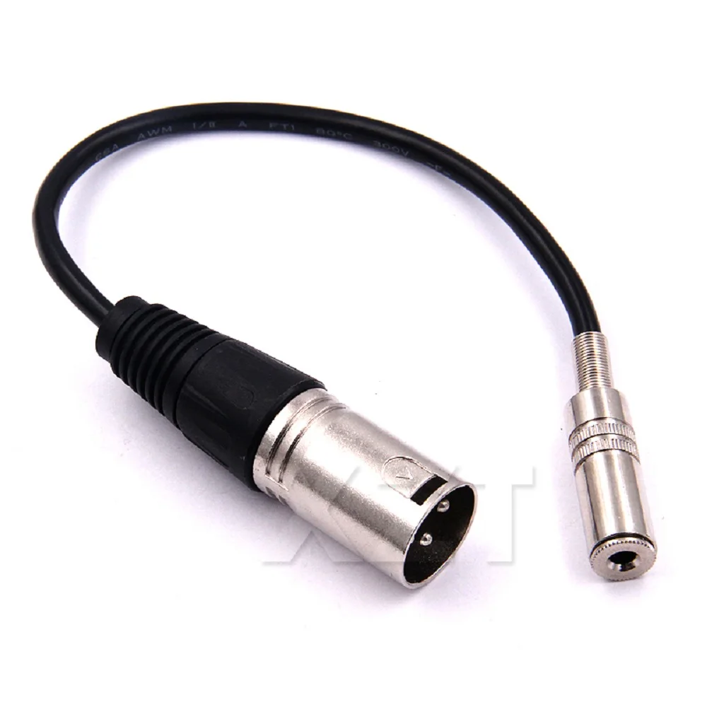 1pcs High Speed 3.5 XLR Audio cable 3.5mm Female XLR Male Audio Line 3P XLR CANNON 3pin AUX Line Wire Cord Converter