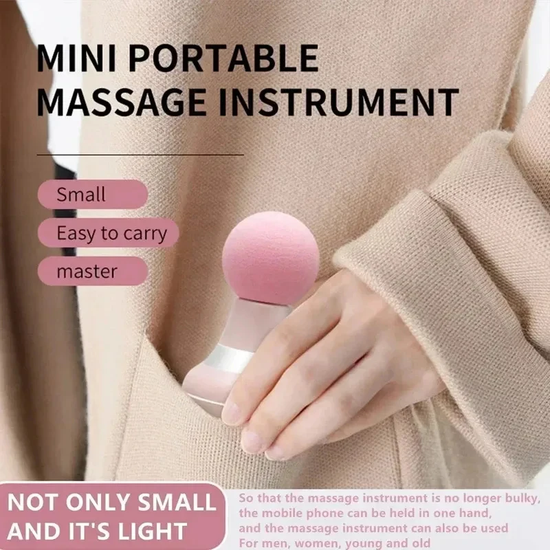 Mini Massageador Portátil de Percussão para Tecidos Profundos, Massageador Muscular Manual para Atletas, Alívio da Dor nas Costas e no Corpo
