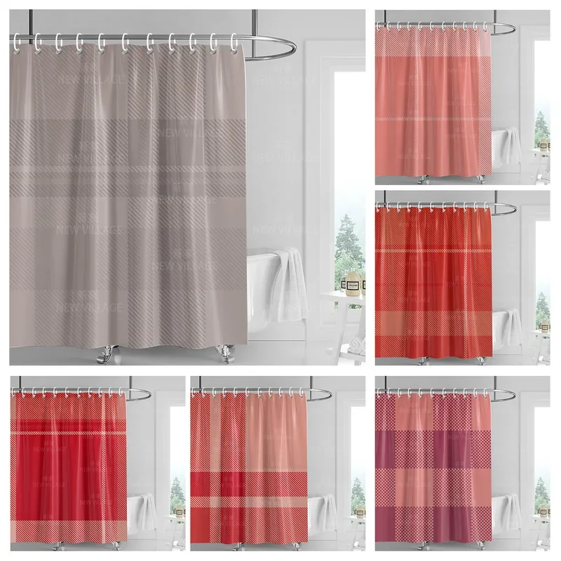 Home decoration shower curtains bathroom waterproof curtain fabric Living Room Modern Nordic Modern geometric pattern simple