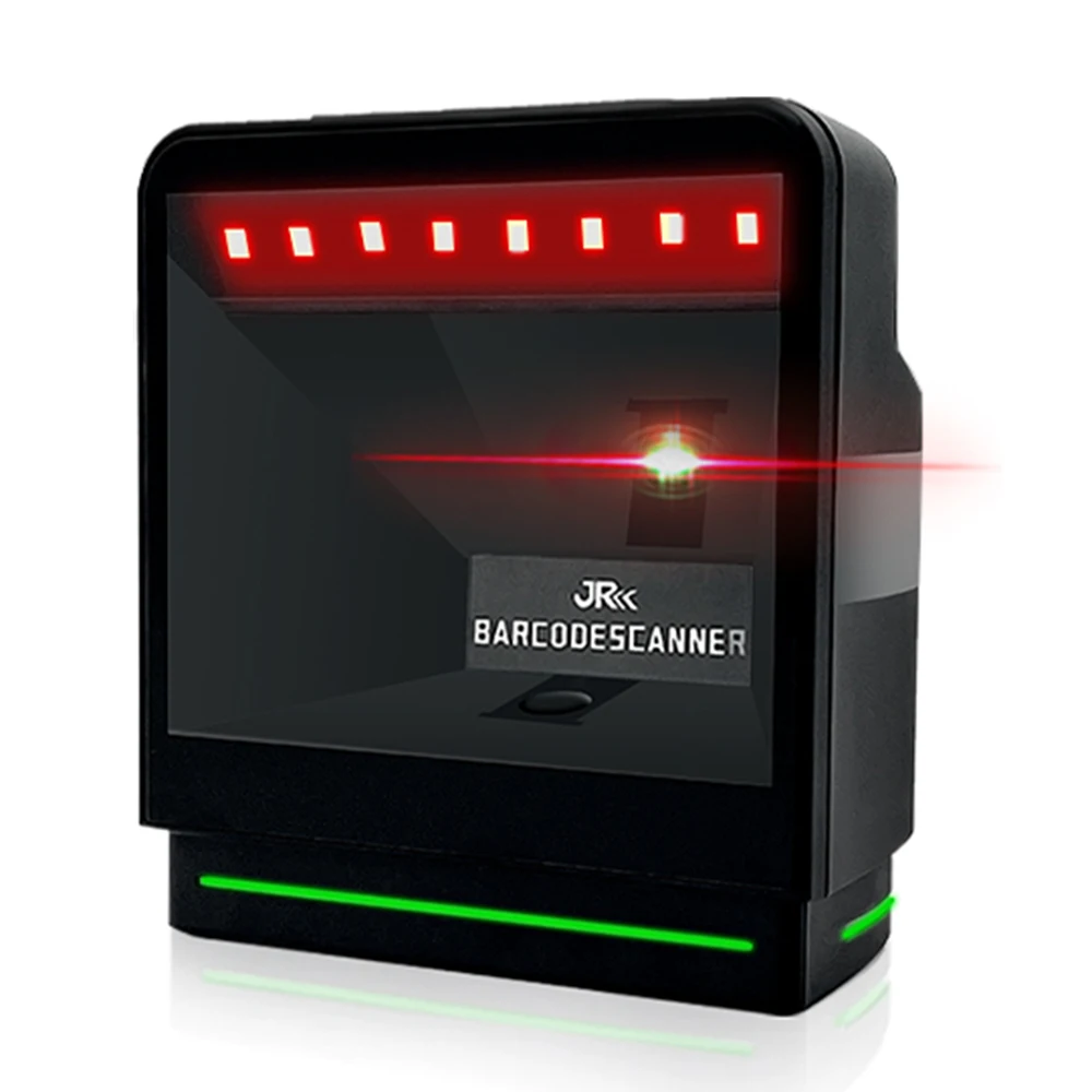 1D 2D Desktop Barcodescanner QR-codelezer Omnidirectioneel Intelligent Sensor Scannen Bekabelde USB Desktop Handsfree Auto-sensi