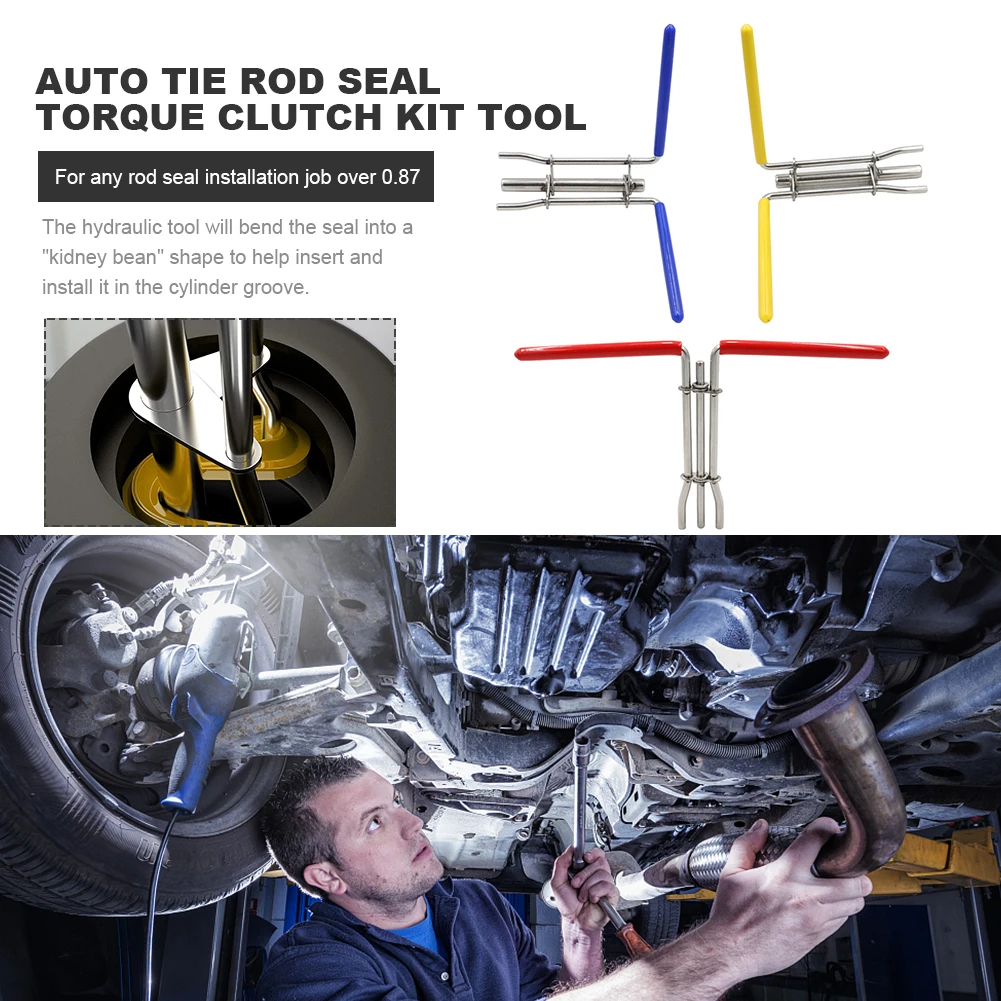 3 قطعة أسطوانة هيدروليكية ختم الزيت أداة التثبيت الفولاذ المقاوم للصدأ ختم الأقراص تثبيت أداة S/M/L أدوات التفكيك المحمولة #2