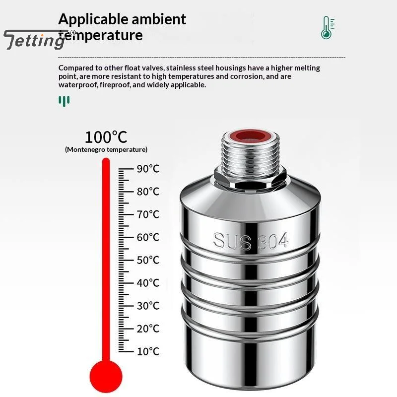 Stainless Steel Automatic Water Level Control Float Valve 1/2