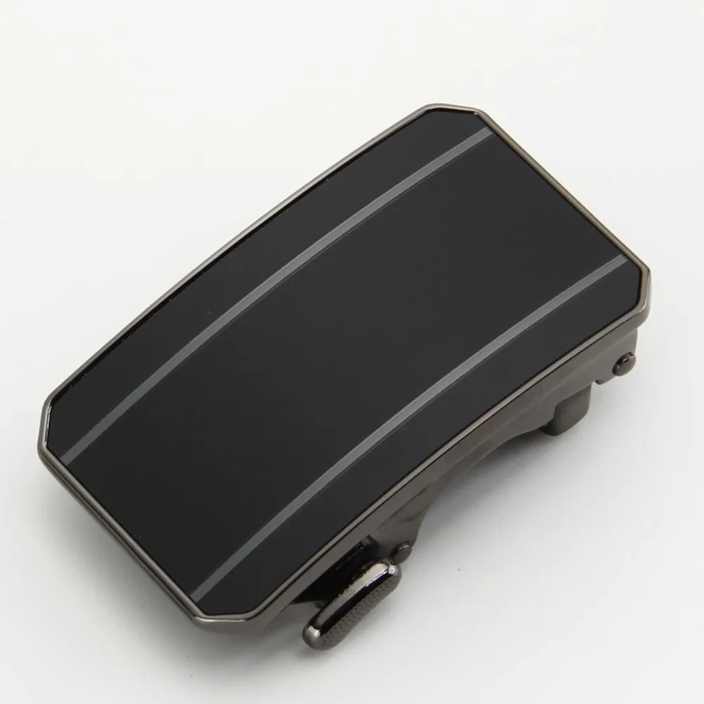 قابل للتعديل سبيكة واسعة حزام مشبك 3.5 سنتيمتر الملمس الرجال سبيكة حزام مشبك دائم حزام أسود التلقائي أبازيم الخصر الختم #2