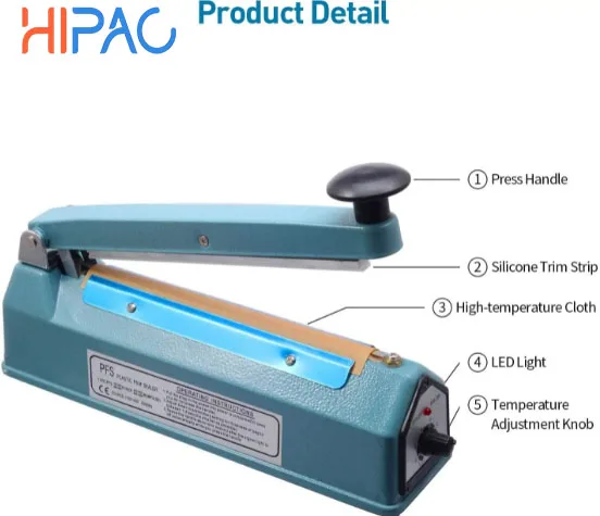 PCS400I ручная запечатывающая машина, небольшой бытовой чайный пакетик, машина для запечатывания пластиковых пакетов, термоусадочная пленка, запечатывание пакетов для закусок