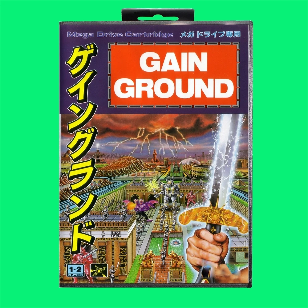 Gain Ground Game Cartridge 16bit MD Game Card With JP Cover Retail Box For Sega Mega Drive