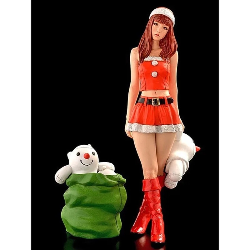 

1/20 Christmas Girl Resin Model Figure Gk Micro Miniature 3d Printed White Model Toy Unassembled And Unpainted Kit