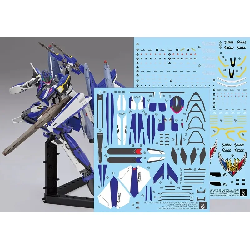 YAN Decal for HG 1/100 YF-29 DURANDAL VALKYRIE (MAXIMILIAN JENIUS USE) Action Figures  Assembly Model Hobby DIY Water Stickers