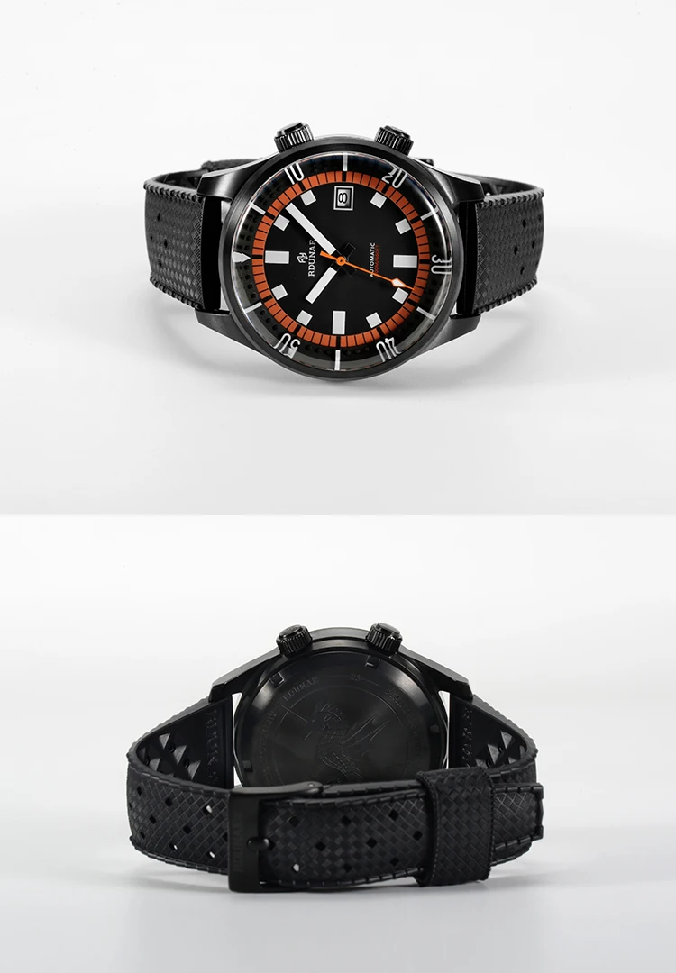 HP-男性用レトロウォッチ,nh35aムーブメント,自動メカニカル,サファイアガラス,スーパーライト,200m,防水