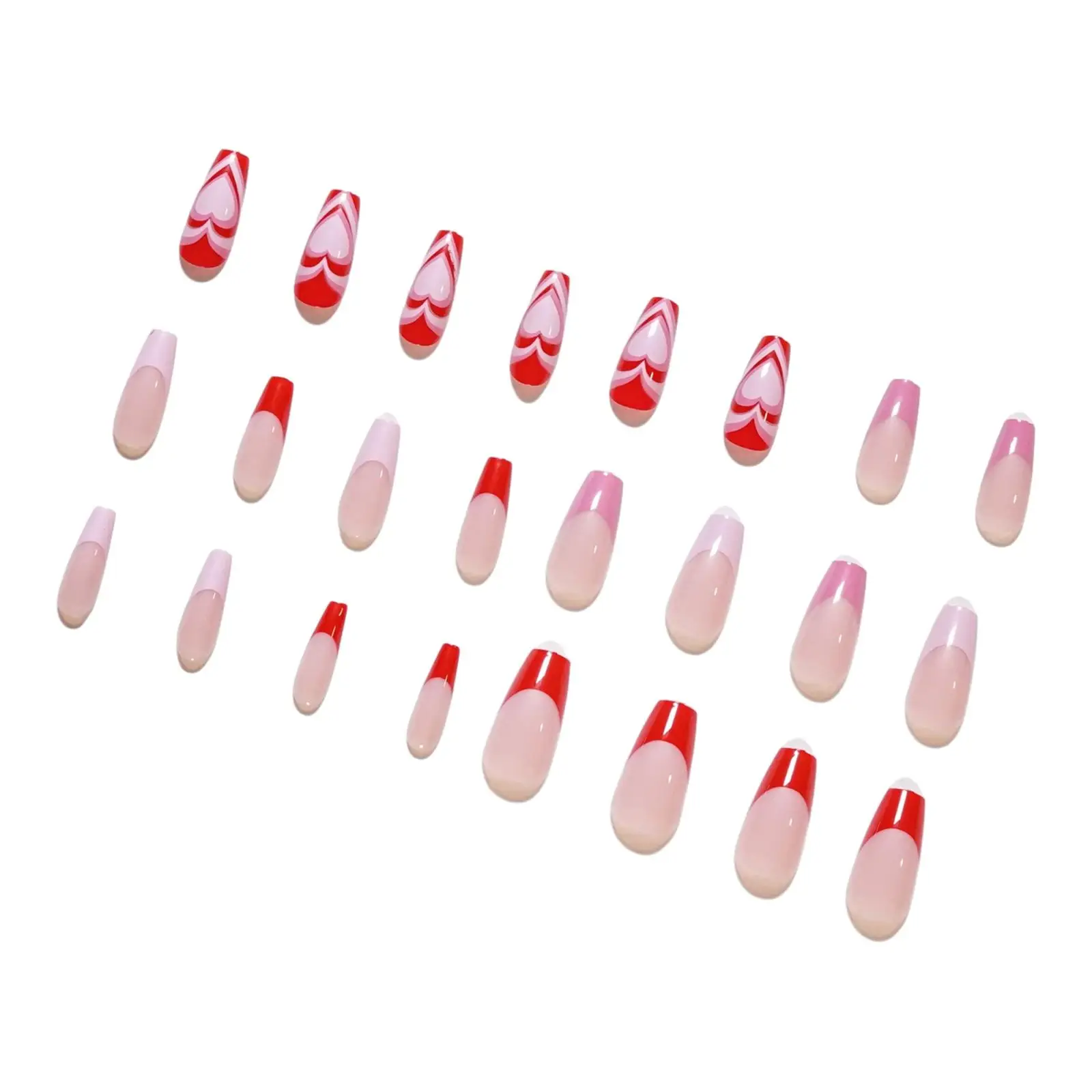 Exquisite extensão de unhas para mulheres e meninas, pressione nas unhas, removível, portátil, fácil de usar, elegante, DIY, Nail Art, 24 pcs