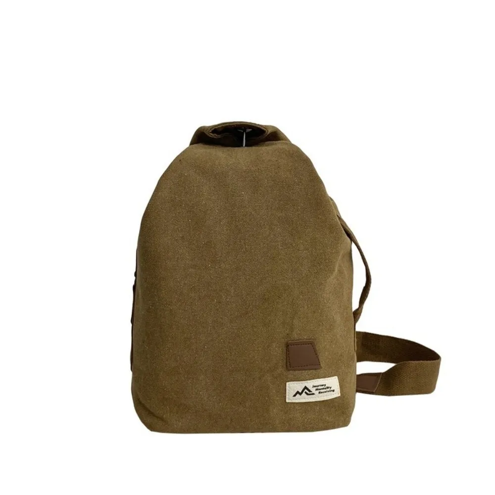 

Large Capacity Canvas Chest Bag Retro Style Minimalist Design Male Crossbody Bag Handbag Trend Pattern Single Shoulder Pouch