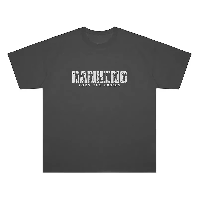 تيشيرتات قطنية للرجال، قمصان رياضية بأكمام قصيرة، قمصان رياضية للتدريب والركض، قمصان كاجوال برقبة دائرية