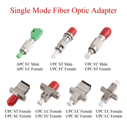 5Pcs Fiber Optic APC FC UPC ST/FC Male UPC SC/FC/LC Female to APC LC UPC LC/FC/ST Female Adapter Single-mode Converter Connector