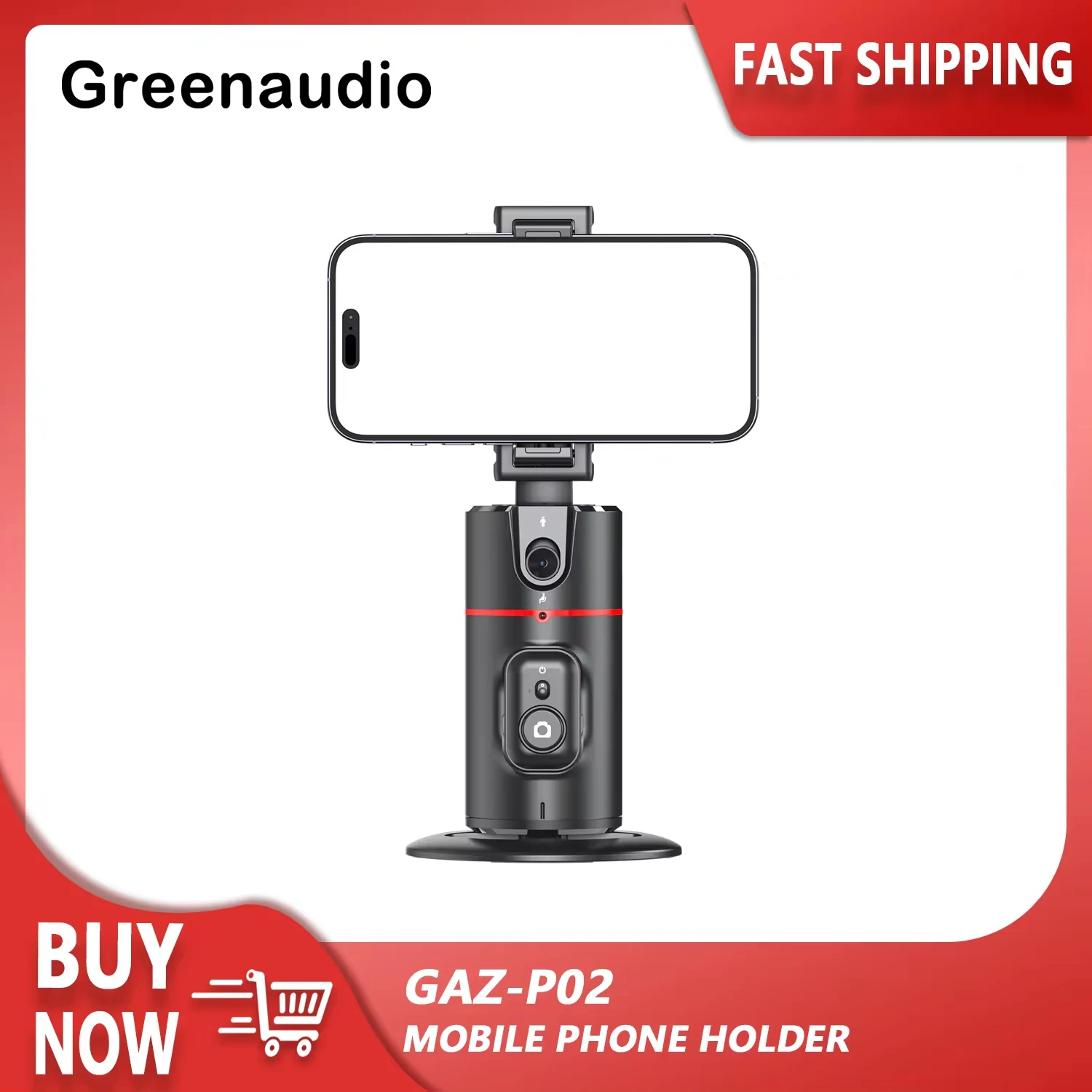 GAZ-P02 New AI recognition 360 ° Camera Phone Holder Auto Fast Following Smart Face Tracking Phone Stand