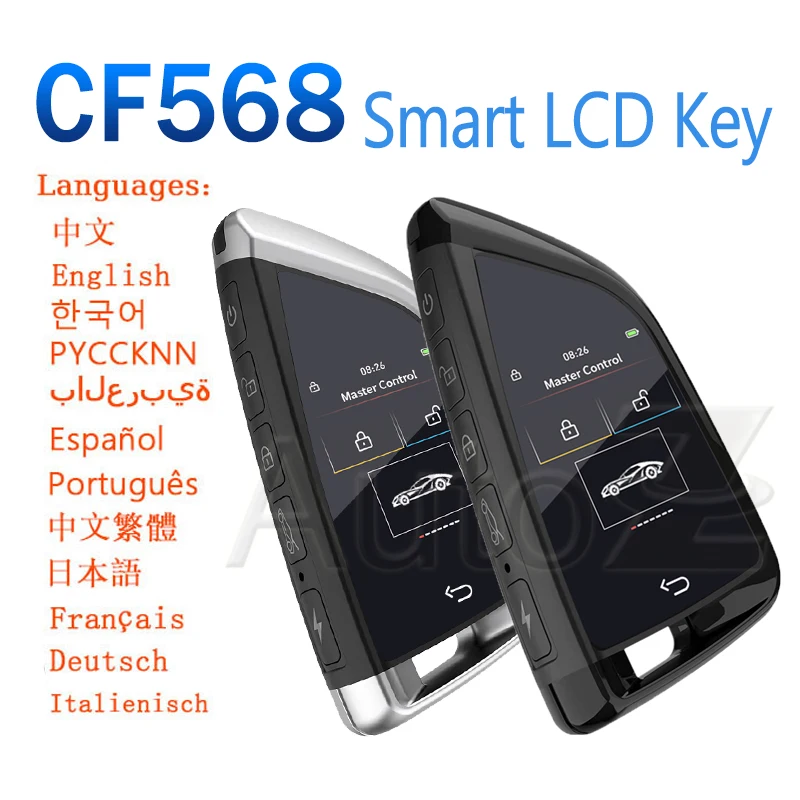 Smart LCD Key CF568 for Benz Ford Lexus BMW Kia Toyota Universal Modified Key Shell with LCD Screen Keyless Go Auto Remote Key