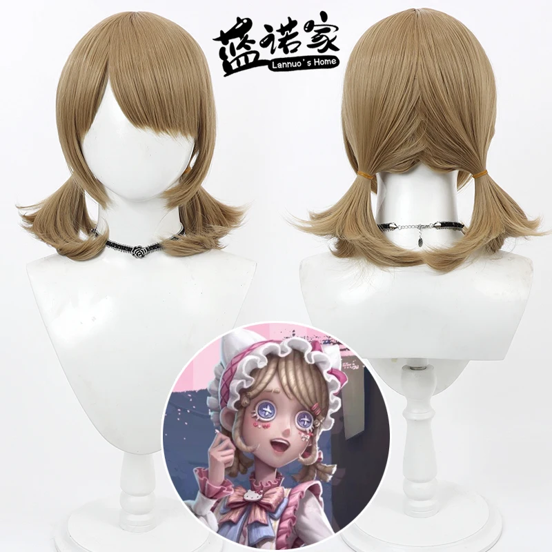 

Anime Identity V Emma Woods Cosplay Wig Halloween Carnival Party Props Synthetic Hair Heat Resistant Fiber + Wig Cap