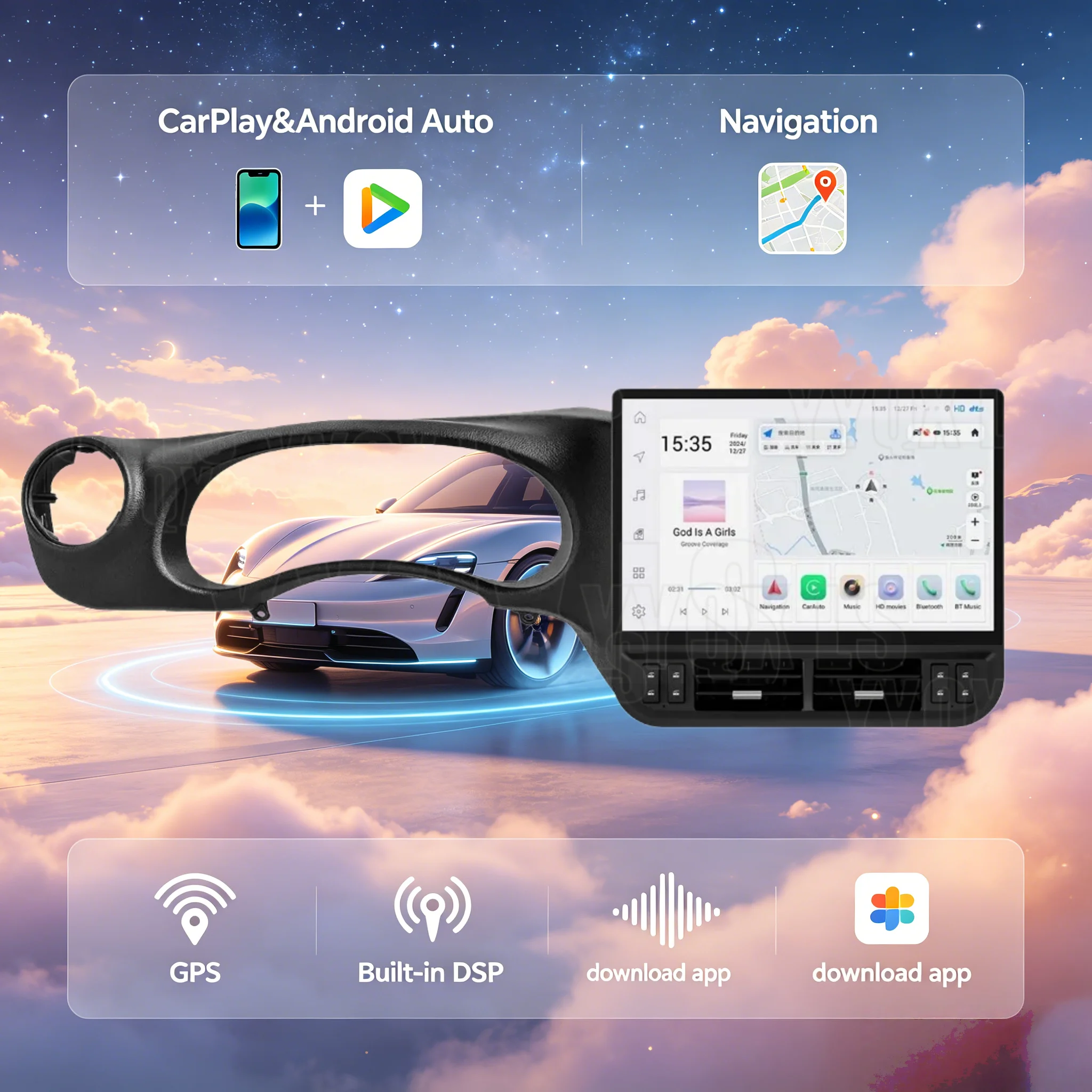 

16.8" Wireless Carplay Android 13 For Jeep Wrangler 3 JK 2011-2017 Car radio Multimedia Player GPS Navigation Auto Screen Stereo