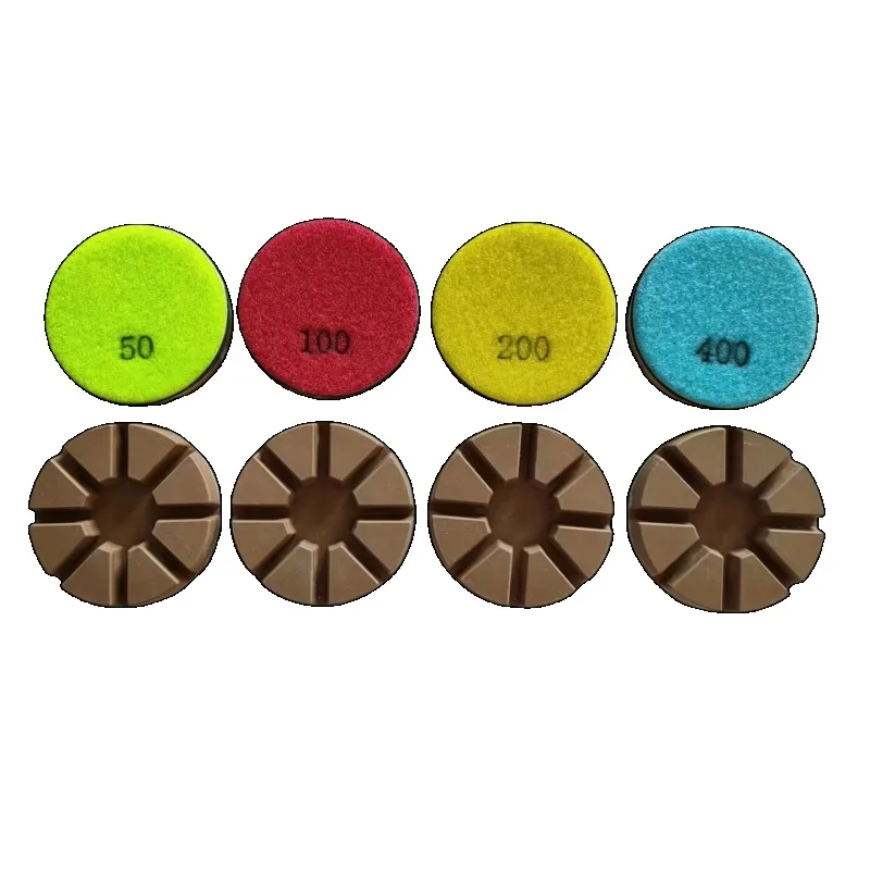 12PCS 3 인치 80mm 다이아몬드 금속 수지 본드 바닥 연마 패드 바닥 연삭 갱신 처리 대리석 화강암 콘크리트 돌
