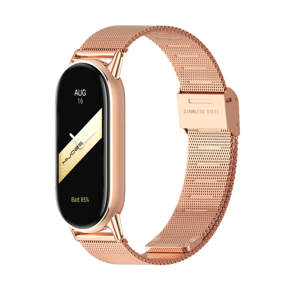 Mi Band 8 Strap for Mi Band 9 Wristband For Xiao mi Band 8 Bracelet Stainless Steel Watch Bands Miband 8 Metal Straps