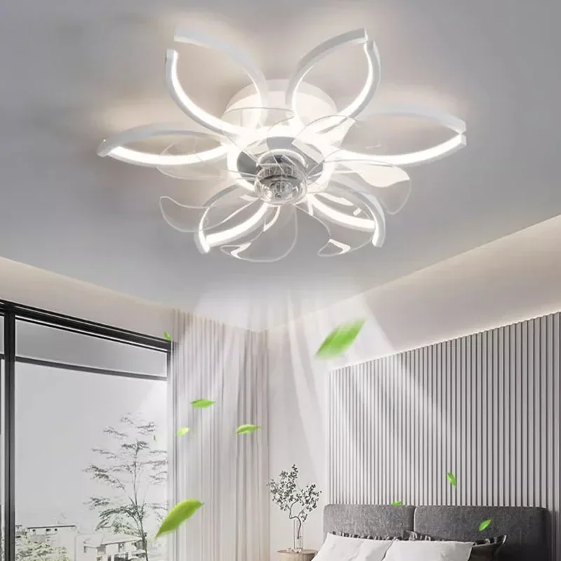 moderno ventilador led lampada do teto para o quarto sala de jantar ajustavel com controle remoto lustre decoracao luminaria 01