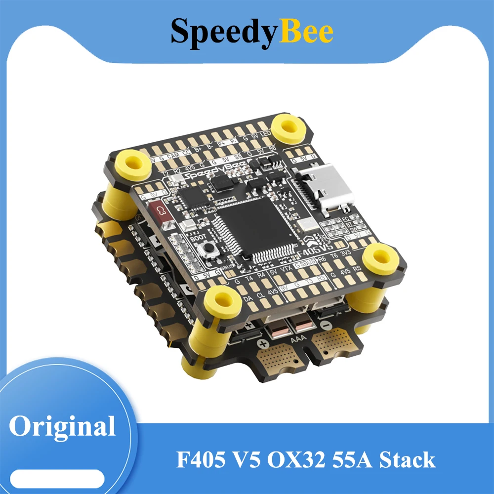 SpeedyBee F405 V5 OX32 55A 30x30 Model Aircraft FC&ESC Stack AT7456E for DIY FPV - image 1 of 6