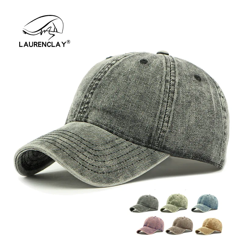 

K-stylefashioncasual Glossy Peaked Cap Women's Washed Denim Baseball Cap Soft Top Outdoor Sun Protection Sun Hat For Men