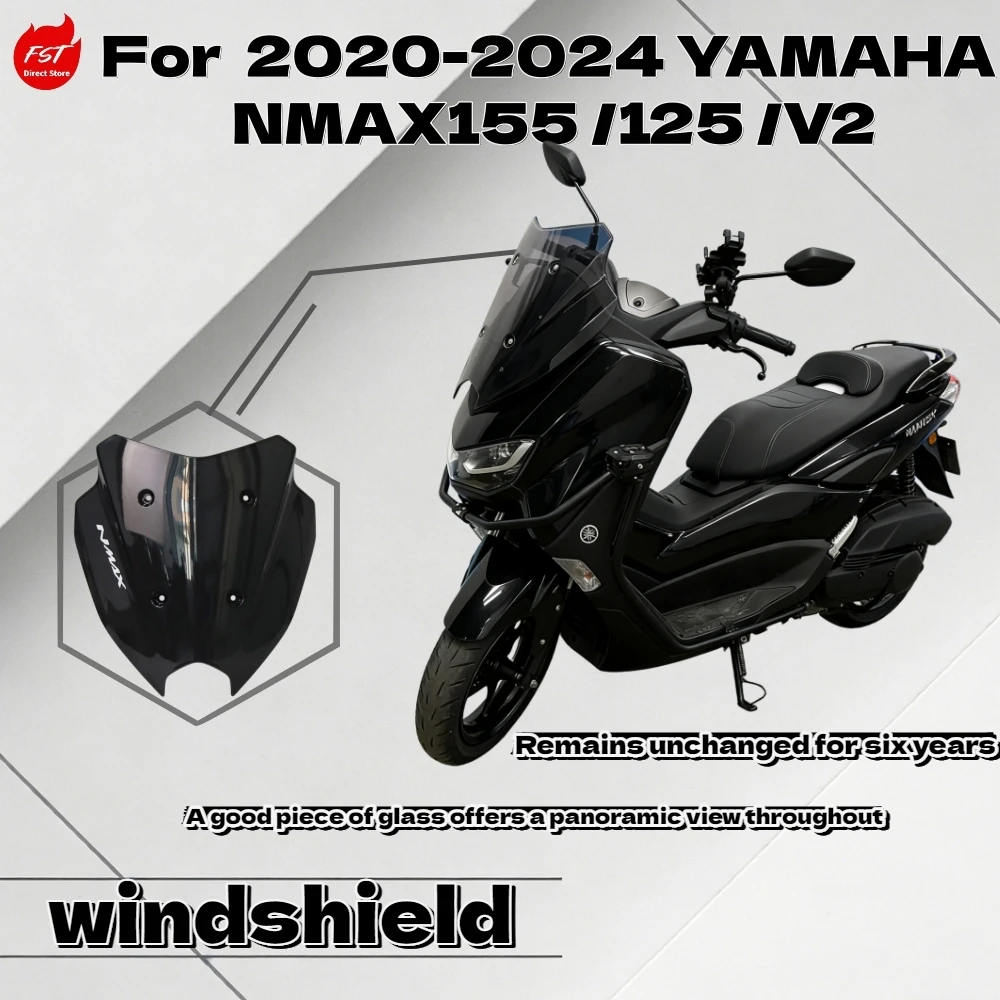 

For Yamaha NMAX155 125 V2 2020-2024 Racing Front Windshield Wind Deflector Fairing Motorcycle Accessories