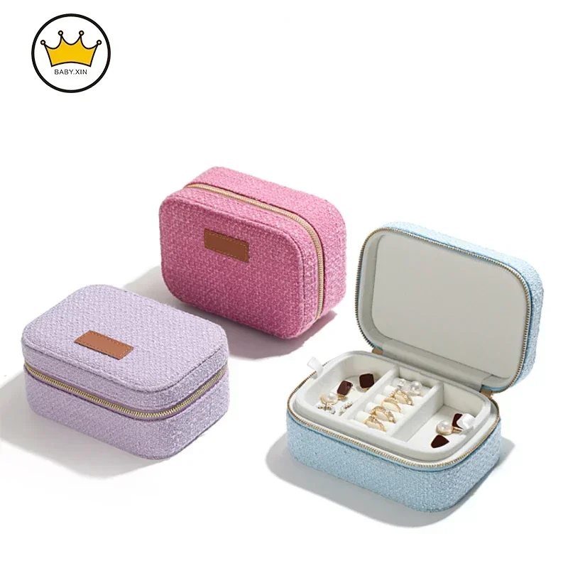 

Ring Storage Box High-grade Portable Necklace Earrings Ring Carry Box Jewelry Box Organizer