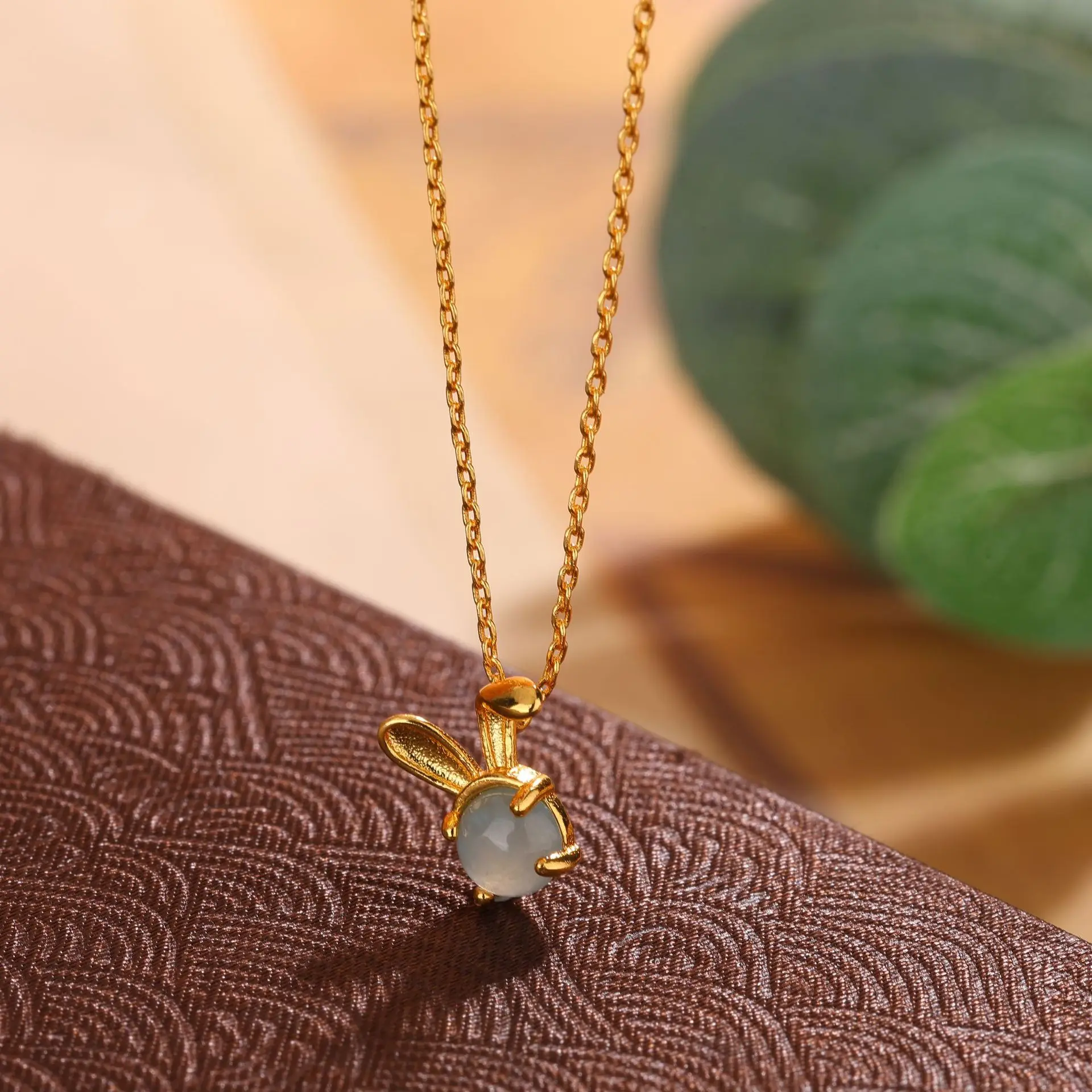 New-Style Copper Pendant with Little Rabbit & Heart Design