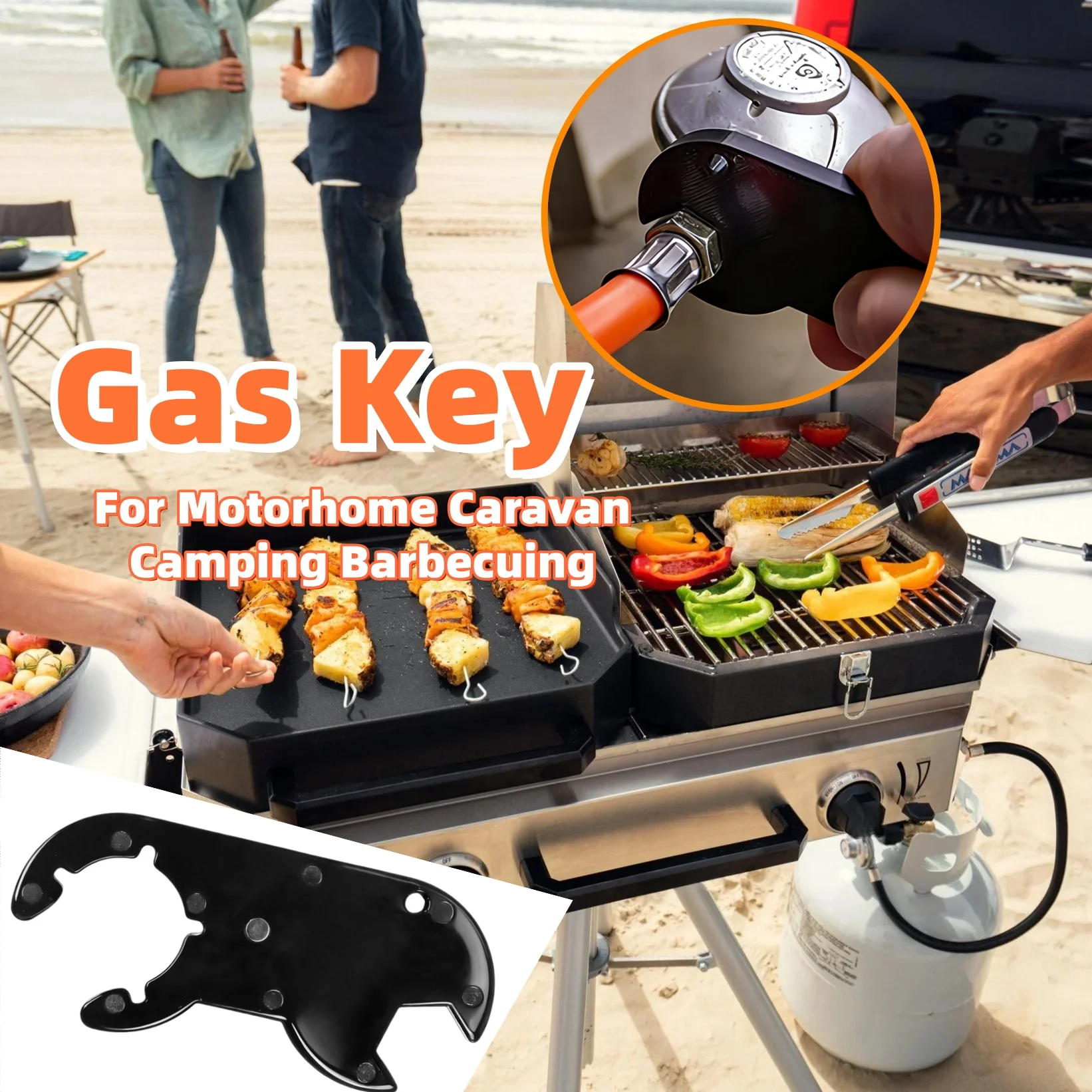 

RV Gas Key Wrench Gas Regulator Pressure Reducer Outdoor Camping Beach Barbecuing Gas Wrench For Motorhome Caravan Campervan