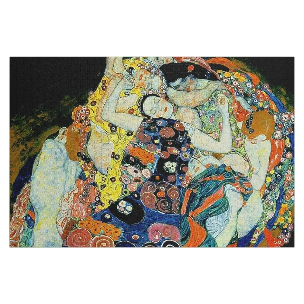 MAIDENS : Vintage Gustav Klimt Oil Painting Print Jigsaw Puzzle Custom Gift Personalized Toy Personalized Child Gift Puzzle