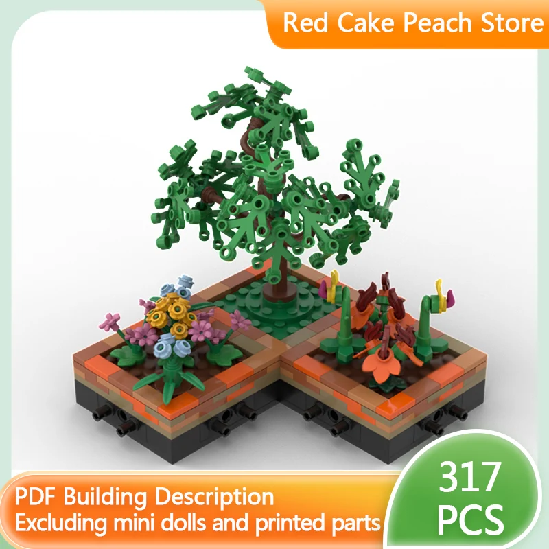 

Модульный конструктор City Street View MOC: Цветочная композиция, развивающая игрушка для детей, подарок на праздник, набор для сборки