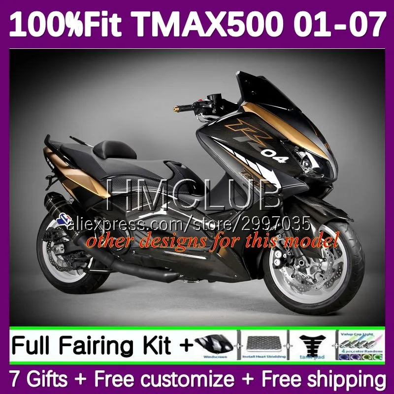 OEM Fairing For YAMAHA MAX500 TMAX500 TMAX XP500 MAX 500 T 155No.57 MAX-500 01 02 03 04 05 06 07 T-MAX500 2001 2007 gloss black