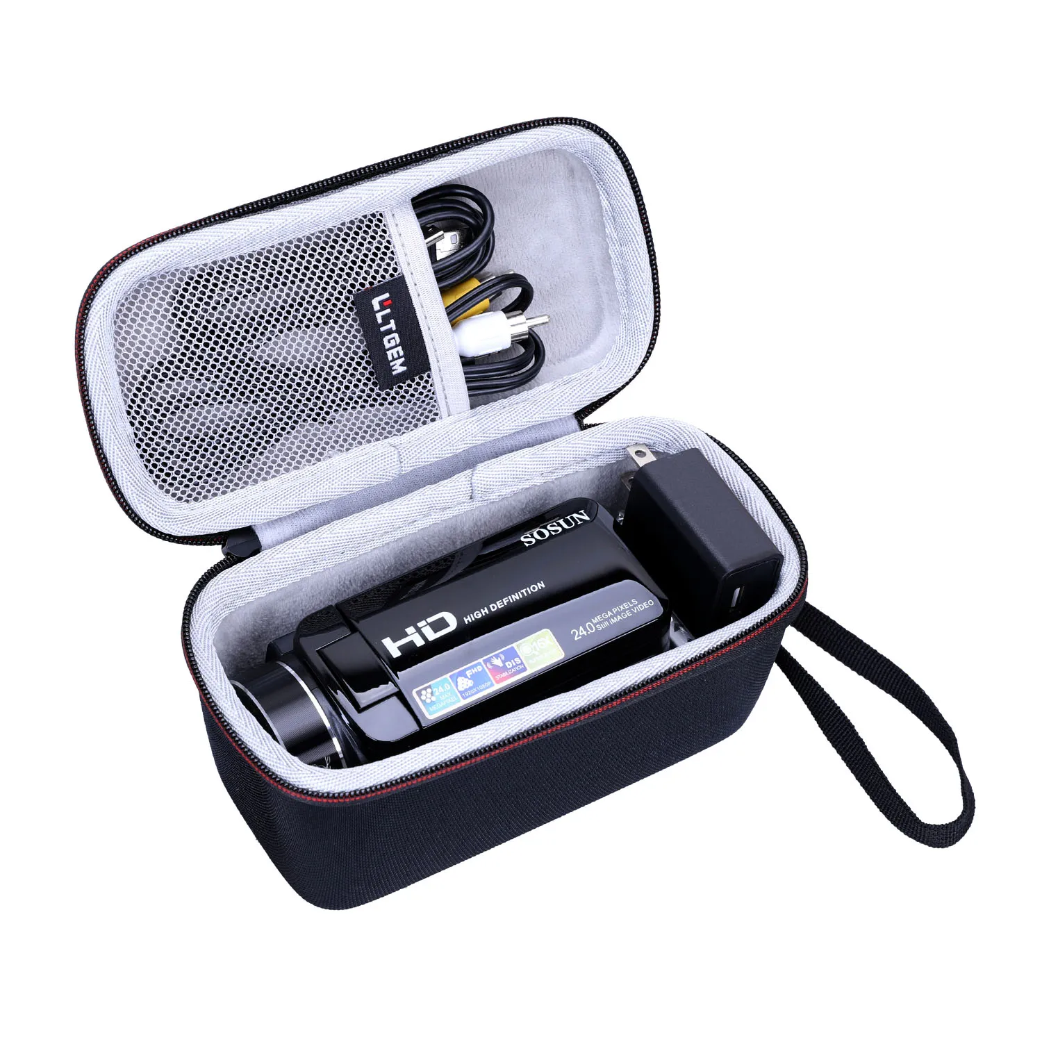 LTGEM Estuche para videocámara SOSUN HD 1080P, bolsa de transporte de almacenamiento, accesorios para videocámara
