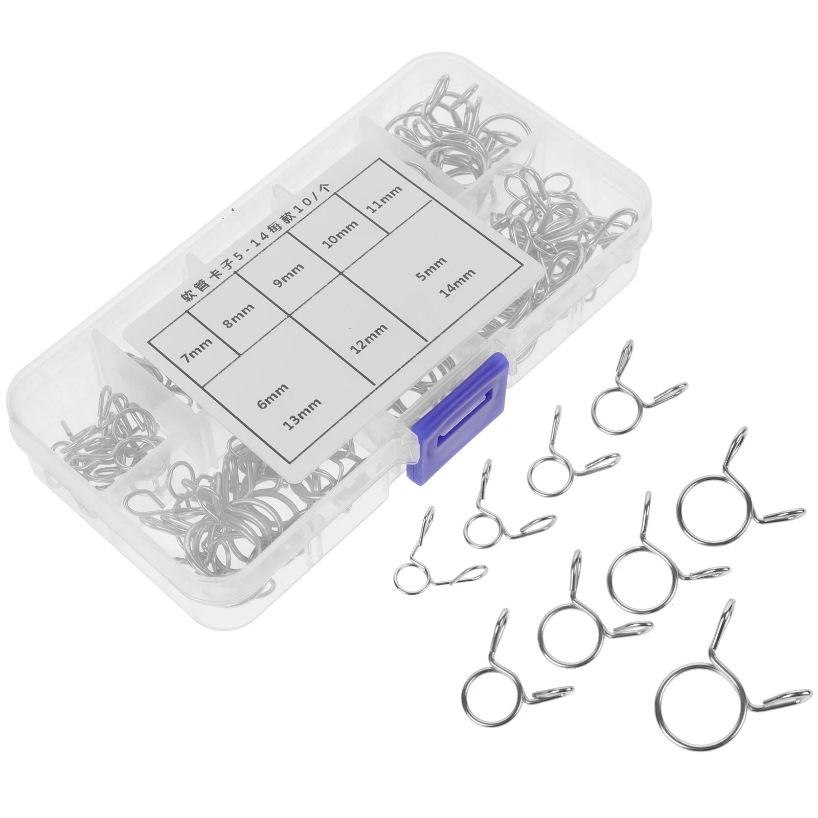 100Pcs Reliable Spring Hose Clamps Easy Grip and Clamp for Workshop Automotive Use Wire Hose Clips Fuel Line Clamp