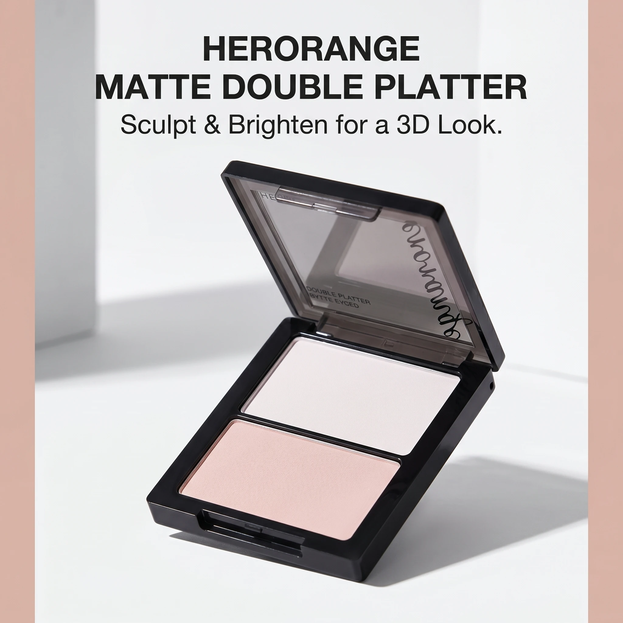 Herorange Dual Color Contour Blush Highlight Palette Easy Application Daily Makeup