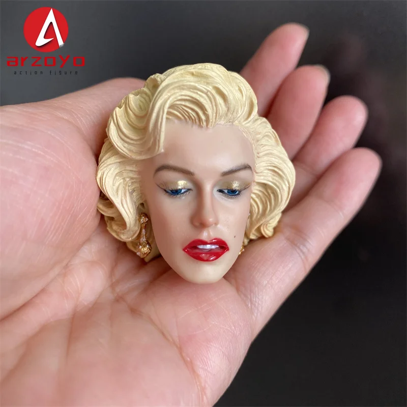 1/6 Scale Marilyn Monroe Head Sculpt Female Soldier Head Carving Model Fit 12'' Action Figure Body Dolls