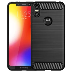 Matte Case Motorola P30 Play P30 Note Shockproof Silicone Phone Cover For Moto One Power Soft Carbon Fiber Cases