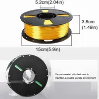 Silk Shiny Blue Purple and Yellow 3D Printer Filament, Comgrow 3D Printing Materials Silk PLA 1.75mm,+/-0.02mm 3