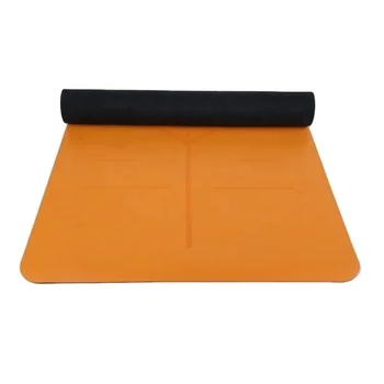 جديد حار المهنية المطاط الطبيعي الجسم خط النقش عدم الانزلاق قابل للغسل مقاوم للماء بولي Leather الجلود اليوغا حصيرة