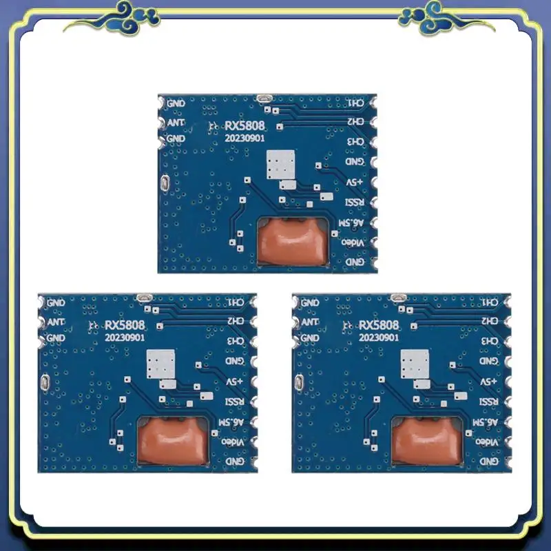 

Portable 3Pcs FPV 5.8G Wireless Mini Audio Video Receiver Module RX5808 For FPV System RC Helicopter
