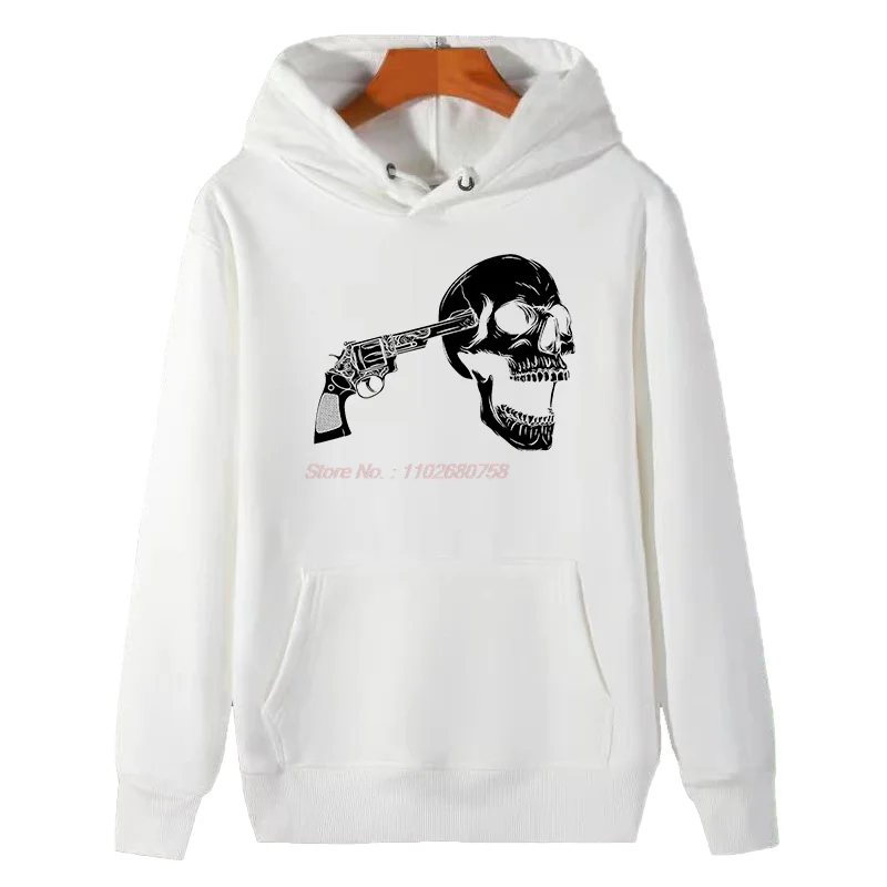 الهيكل العظمي العصابات مع الأسلحة مضحك الجرافيك قمصان سويت شيرت بقلنسوة الشتاء سترة سميكة هوديي مناسبة لجميع الأعمار الذكور الملابس #4