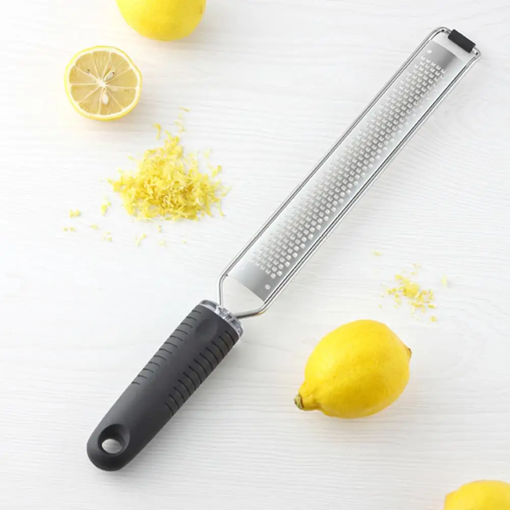 Rallador de Cítricos con Mango Ergonómico Antideslizante, Cuchilla de Acero Inoxidable, Rallador de Cítricos Resistente para Ajo, Queso, Jengibre, Nuez Mosqueta