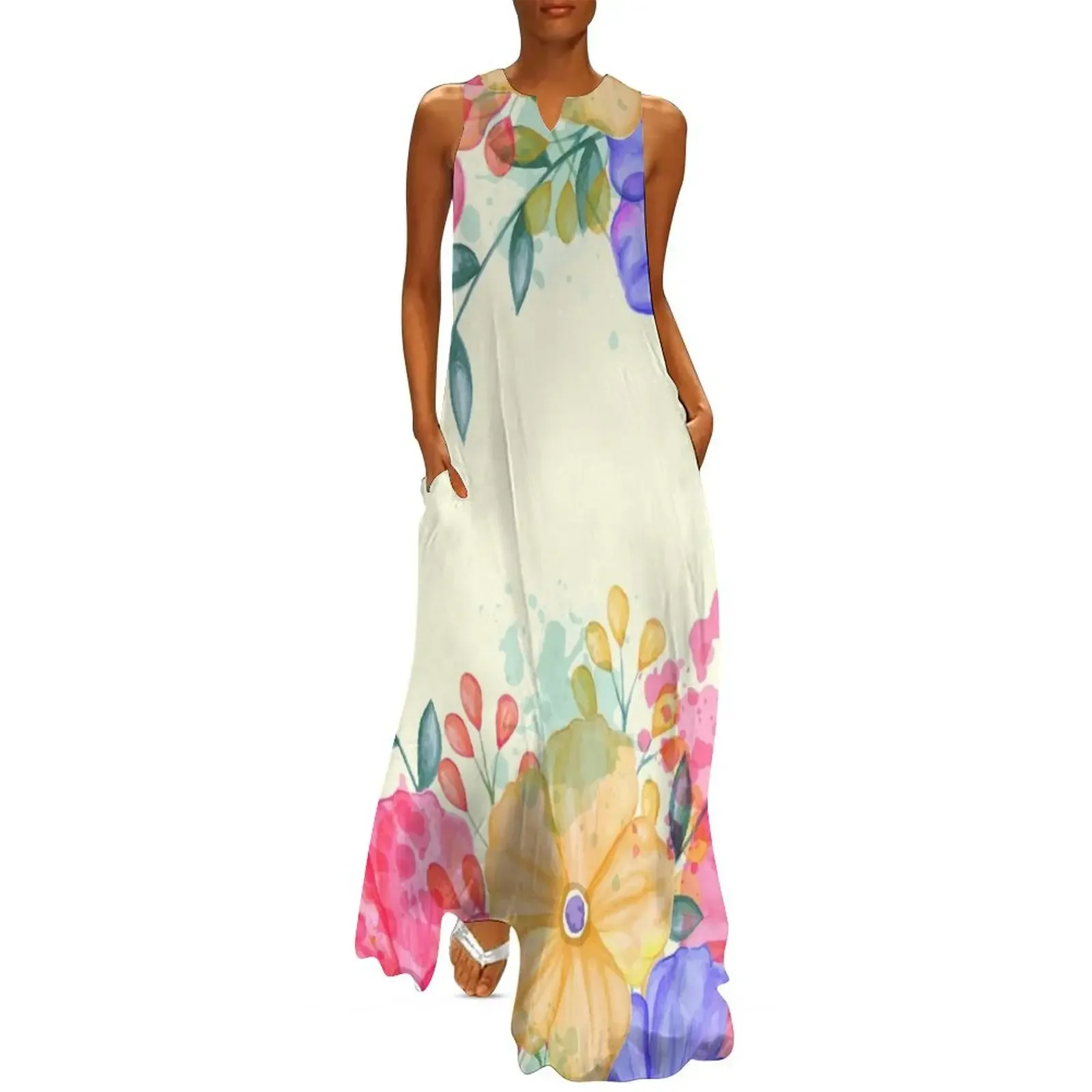 

Spring flower garden Long Dress dresses for women 2025 Dress for pregnant women fairy dress party night