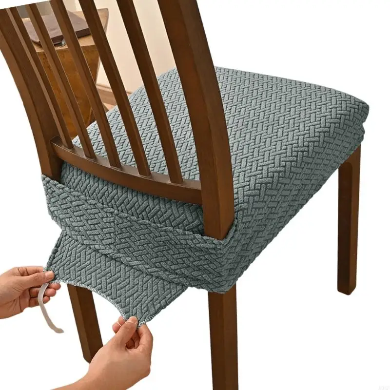 Memory Foam Chair Cushion Cover With Slip proof Silicone Particles Bottom Polyester Fabric For Office Home Seats 40-50cm A0KF