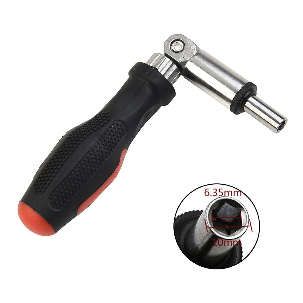 New Practical Ratchet Screwdriver Hex Rotating TPR Handle Wear-resistant 1/4 Inch 180 Degree Drive Tackle Tool