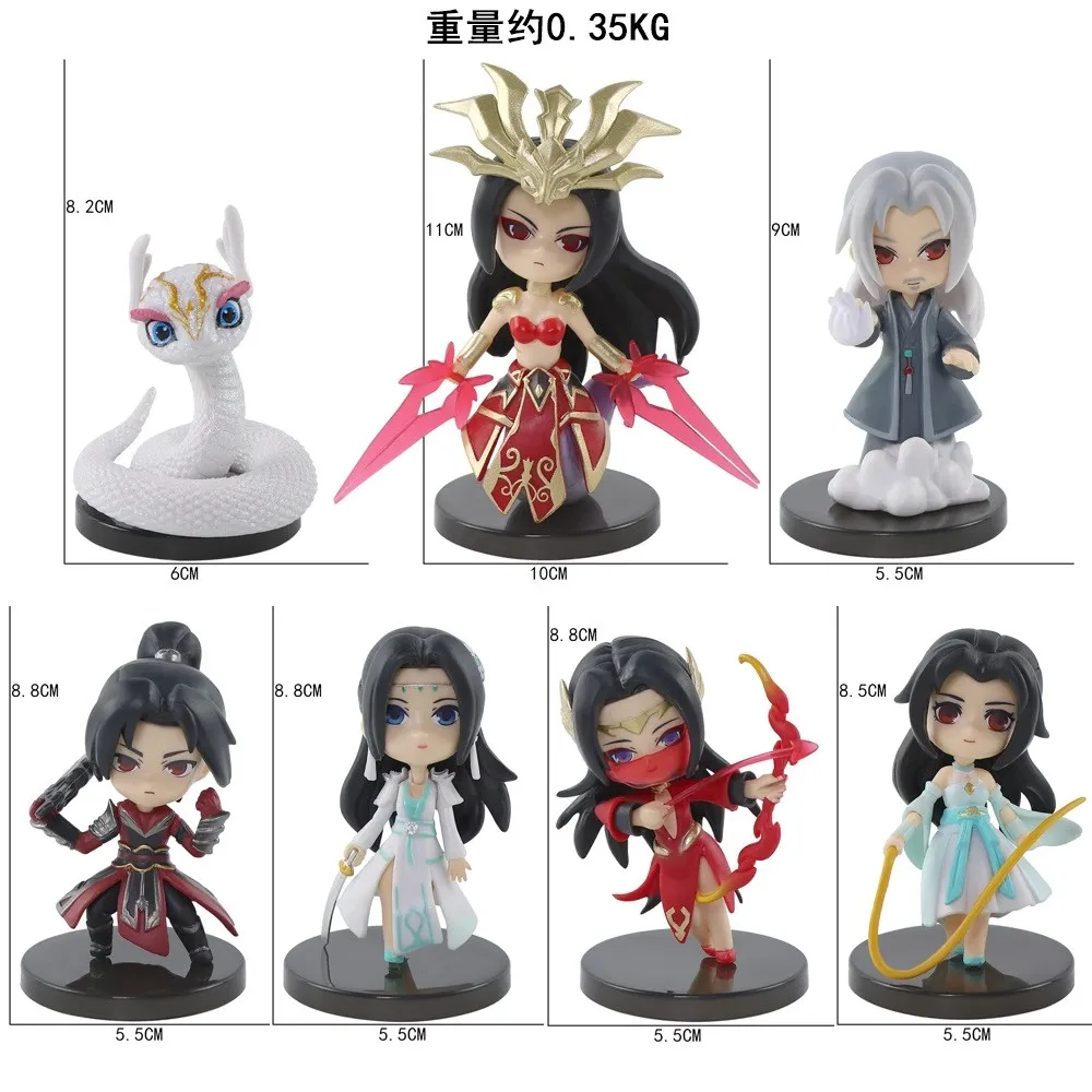 Chine populaire Anime combats Break sphère Mei Du Sha Yao Lao Xiao Yan Q Version poupée modèles à la mode Anime décorations cadeaux pour enfants